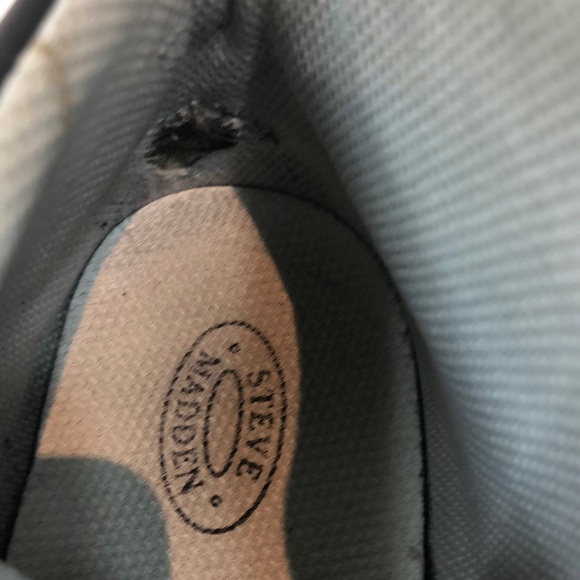 Steve Madden Black Leather High Top Sneakers 10.5 - Picture 7 of 7